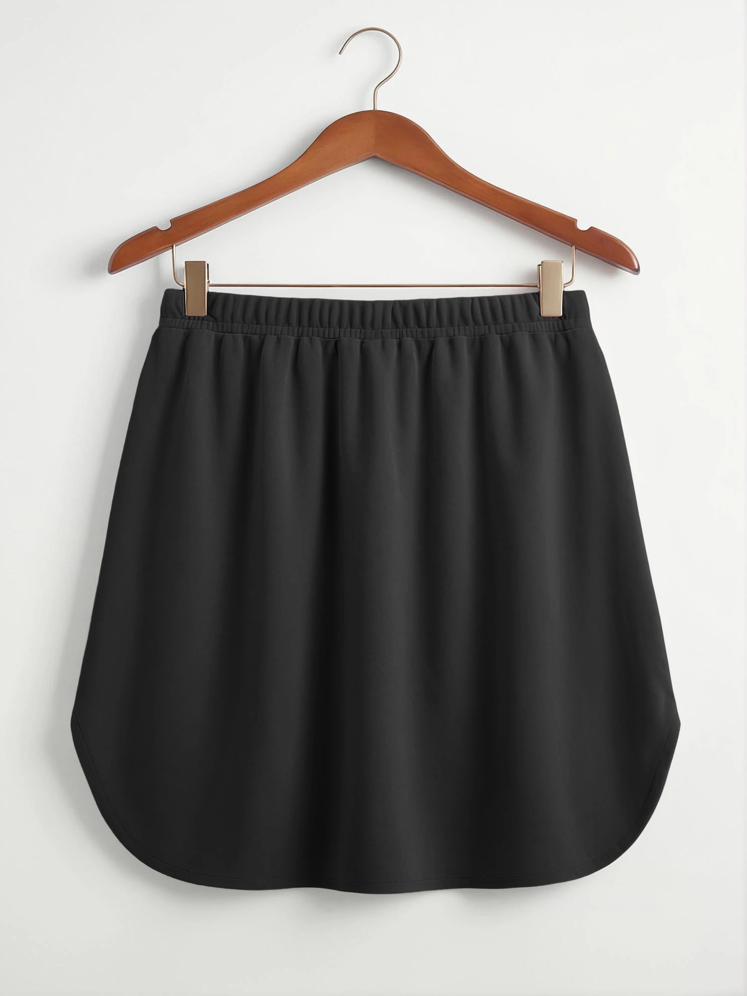 Women Loose Mini Skirt Elastic Waist Curved Hem Loungewear Tennis Casual Fitness Short Skirts