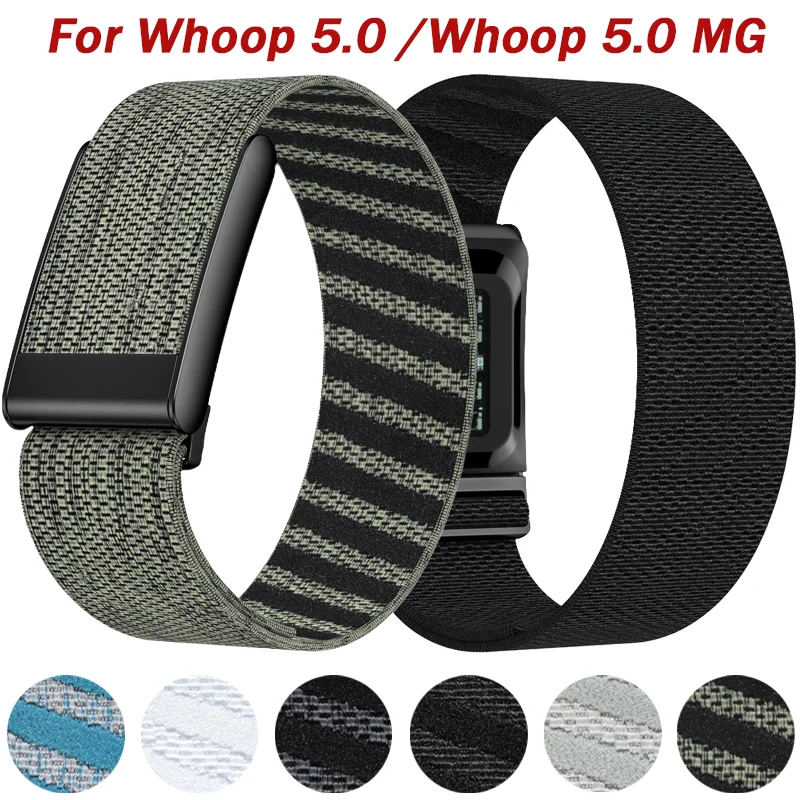 Original Nylon-Schlaufenarmband für Whoop 5.0 Smartwatch, Armband für Whoop 5.0 MG, verstellbares, atmungsaktives Sportarmband, Correa