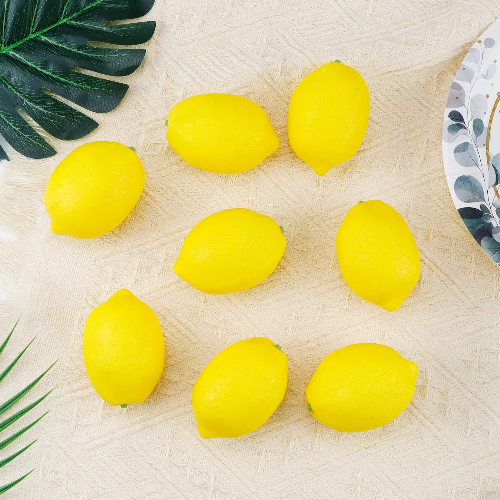 

8pcs Artificial Lemons Fake Party Artificial Fruit Lemons Realistic Faux Fruits For Home Kitchen Party Table Decoration