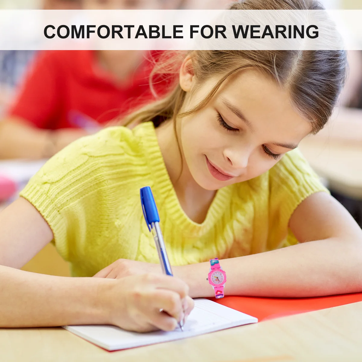 مشاهدة الكرتون تصميم زهرة نمط وقت التعلم الحفاظ على دقيقة مقاوم للماء ساعة اليد حزام قابل للتعديل هدية المدرسة #4