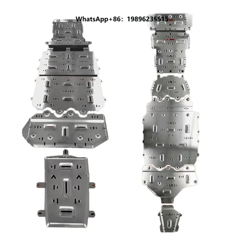 U8 Aluminum Alloy Skid Plate Natural Aluminum 5/8mm Original Hole Chassis Guard FASTCLUB-B5