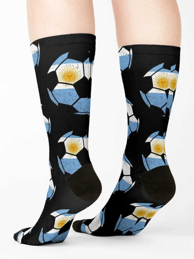 Argentina Soccer Ball Flag Jersey Argentines Football Fan Socks floor custom Stockings Socks Male Women's