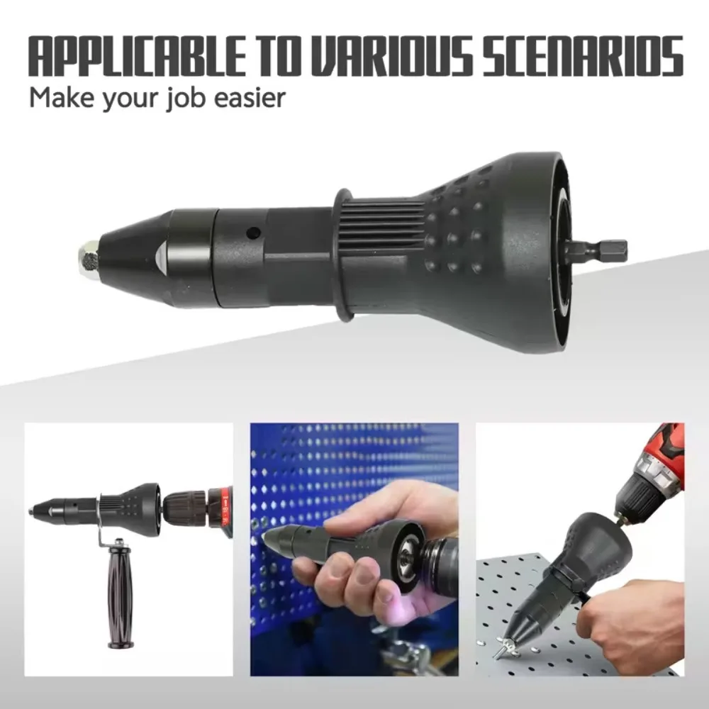 

Electric Rivet Gun Adapter for Cordless Drill Multifunction Riveting Tool Accessories