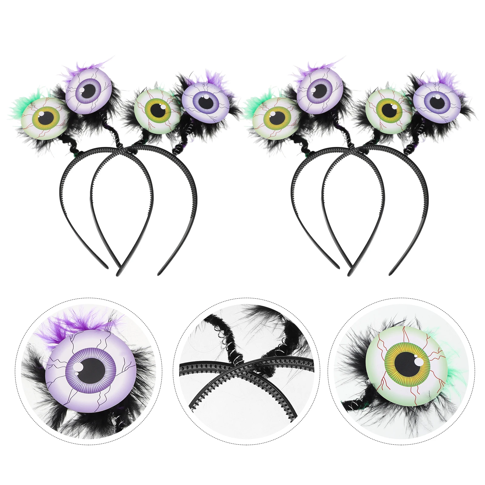 

4pcs Halloween Eyeball Headband Spooky Costume Hair Hoop Party Prop Eye Ball Accessories For Adults Carnival Ghost Festival