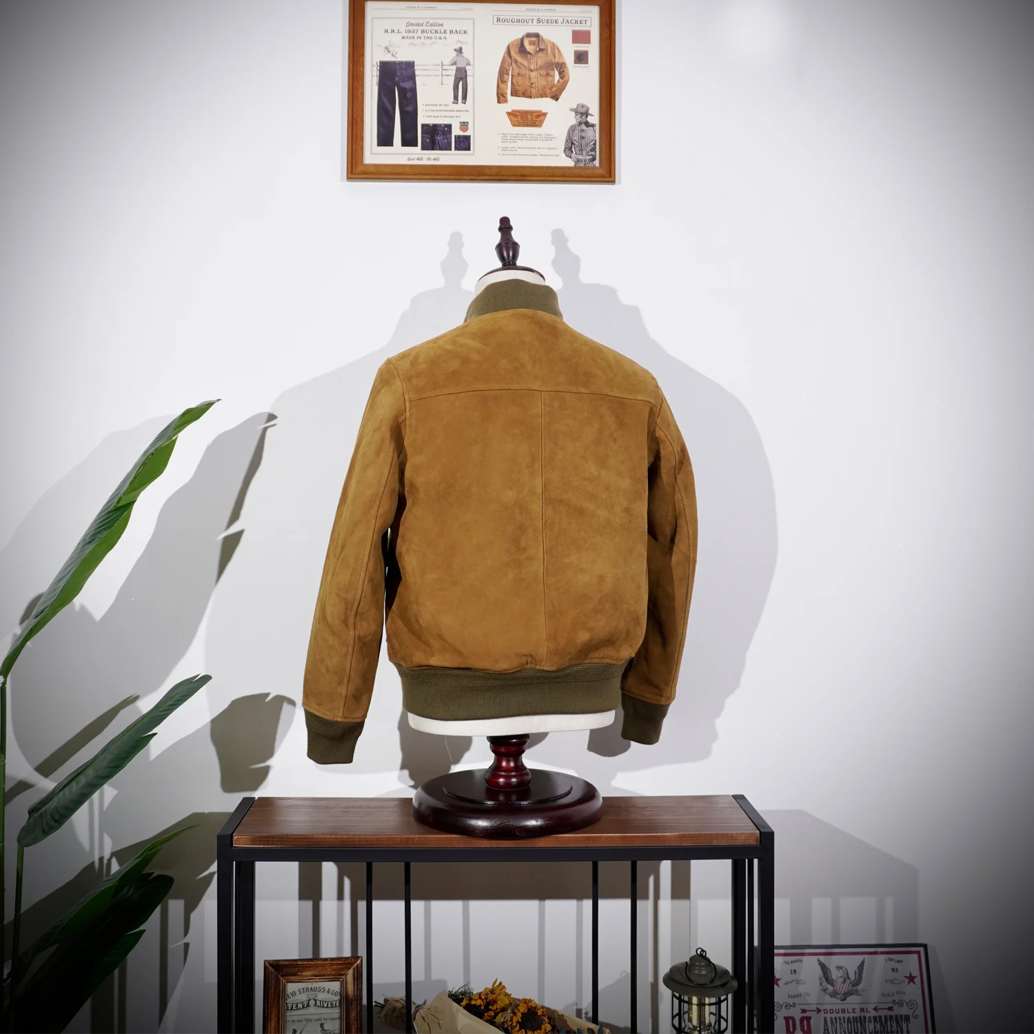 American Retro A1 Flight Suit,  Suede Leather Deerskin Leather Jacket, Men's Short Jacket, Slim Fit Amei Kaji
