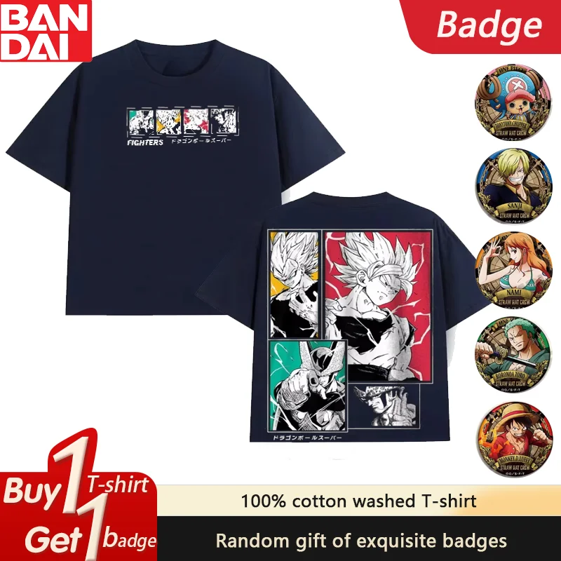 

Dragon Ball Wukong Cotton Print Short Sleeve Dragon Ball Fighter Animation Derivatives Men's Large Print Y2K