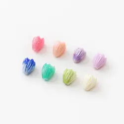 10PCS Flower Drop Earrings Tulips Pendant Charms for Jewelry Making Diy Earrings Supplies Handmade Accessories 7*9mm