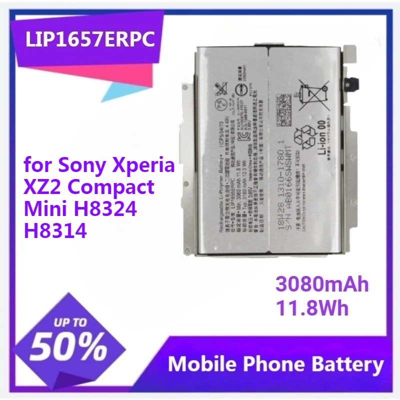 

1pcs LIP1657ERPC High Quality Battery for Sony Xperia XZ2 Compact XZ2 Mini H8324 H8314 SO-05K with Tool 3060mAh 11.8Wh