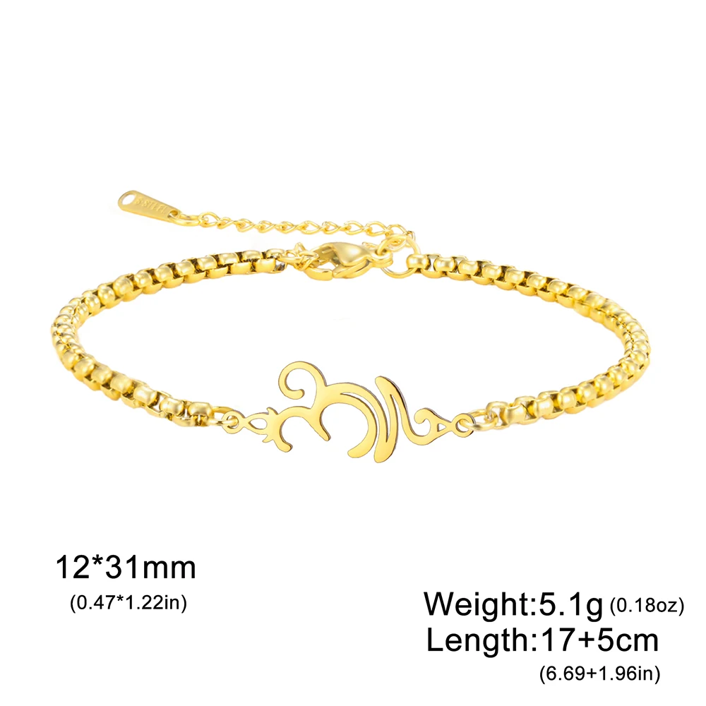 Dawapara Breathe Symbol Bracelet Ohm OM Unalome Symbol Charm Bracelet Stainless Steel Yoga Inspirational Supernatural Jewelry view 5