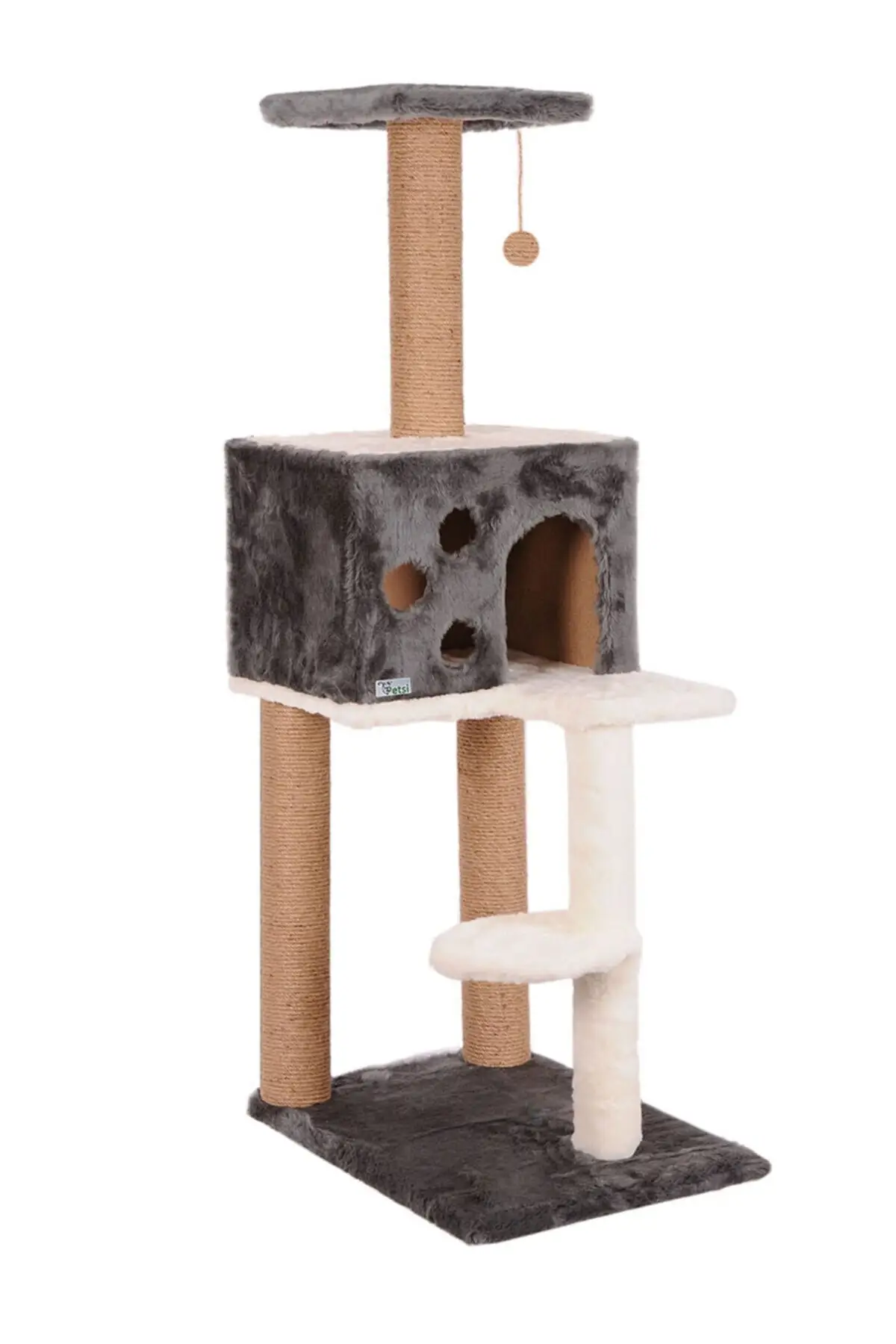 Pet toy Sisal cat scratching column for cats climbing post jump tower toy ball Bite resistant furniture protect