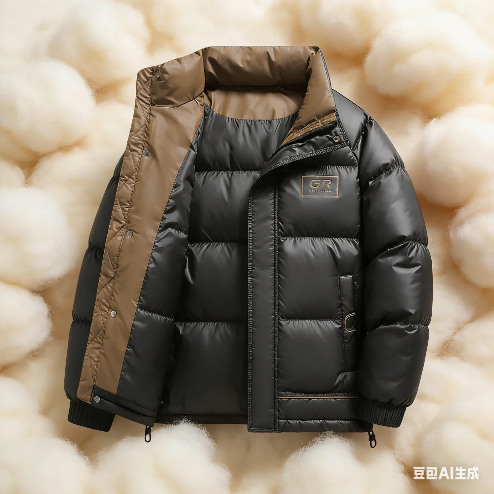 2026 New Winter Thick Men's Coat with Standing Collar Down Jacket Men's Youth Korean Style Trendy Coat Casual Warmth Down