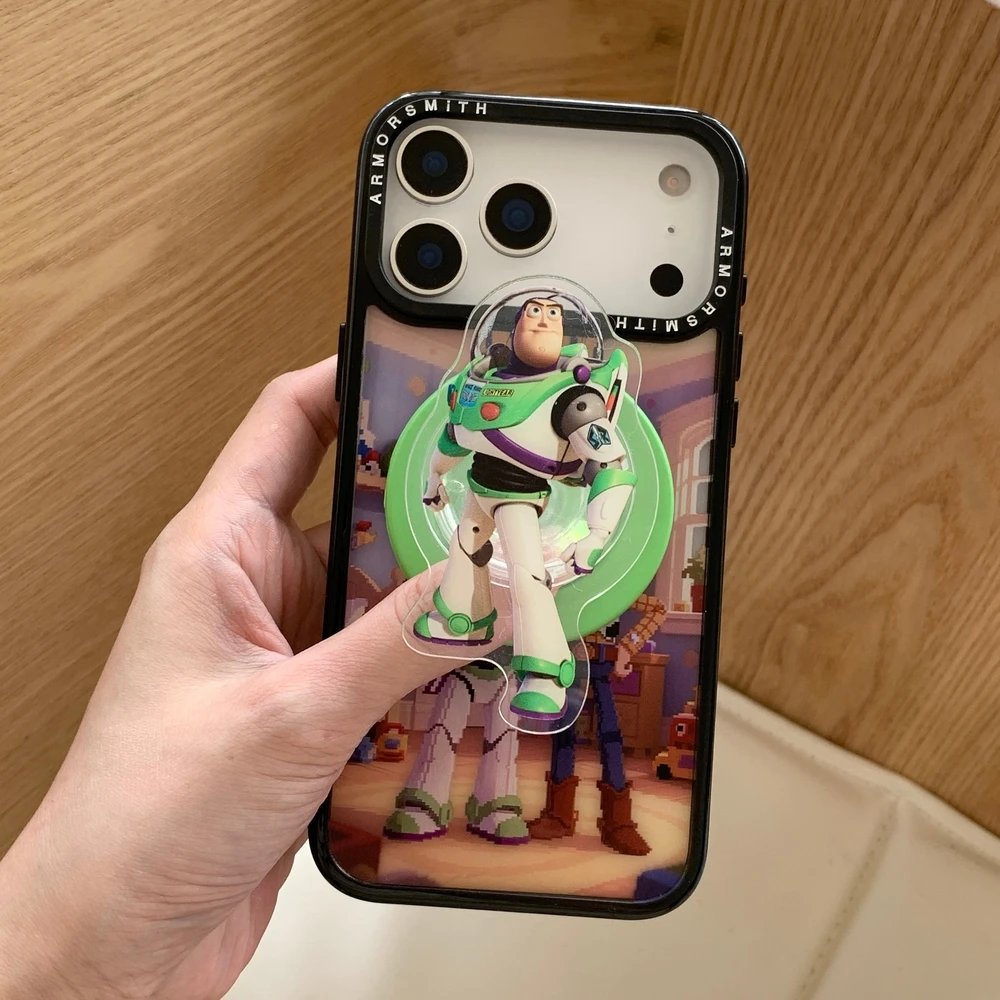 ديزني توي ستوري ثلاثية الأبعاد وودي الطنانة حامل قبضة مغناطيسي Magsafe شحن لاسلكي جراب هاتف آيفون 17 16 15 14 13 برو ماكس غطاء #4