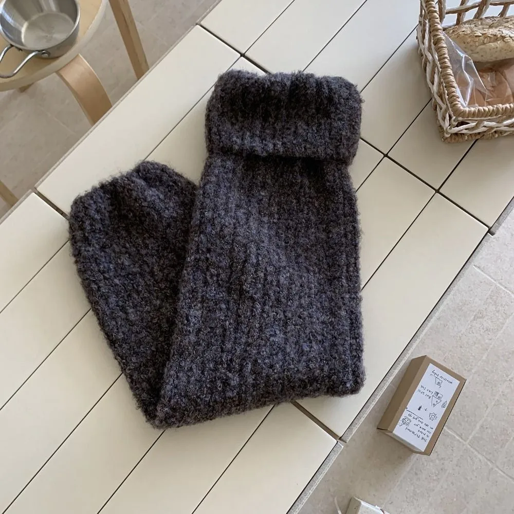 

Harajuku Thick Warm Winter Leg Warmers Y2K Foot Cover Plush Leg Socks Lolita JK Kawaii Knit Long Stockings Spicy Girls