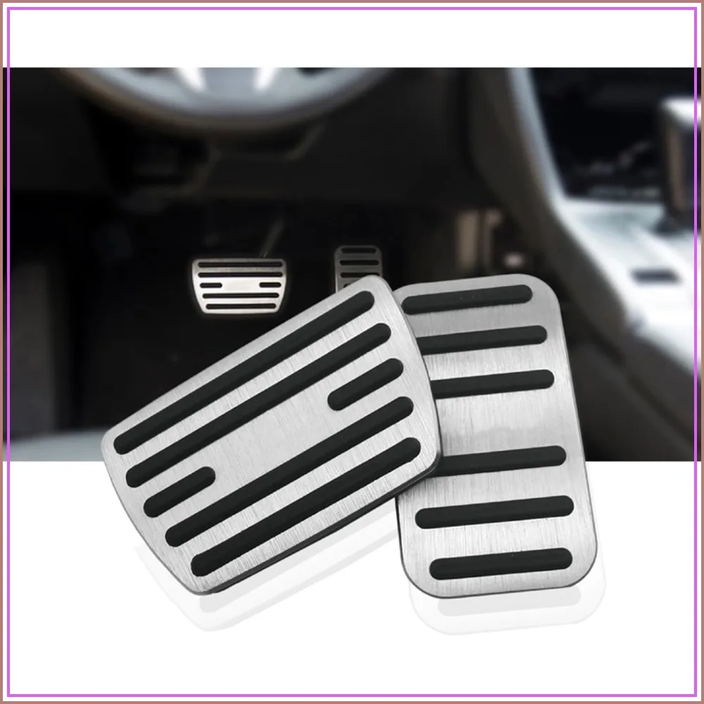 

Anti-Slip Performance Foot Pedal Pads Kit Compatible with Honda Accord Elysion Odyssey Civic CRV Jade, No Drilling Aluminum Brake and Gas Pedal Covers (Silver)