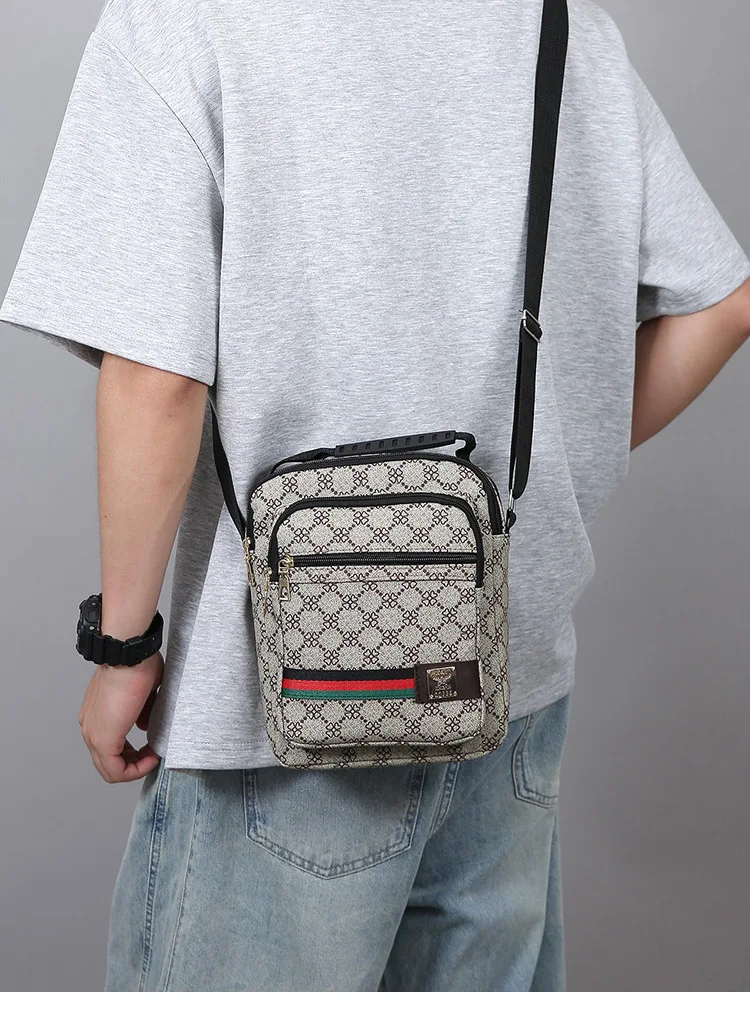 Herren-Umhängetasche, mehrschichtig, große Kapazität, wasserdicht, Oxford-Material, lässig, für Business, Schultertasche, Messenger-Tasche für Reisen und den täglichen Arbeitsweg – Detail 25