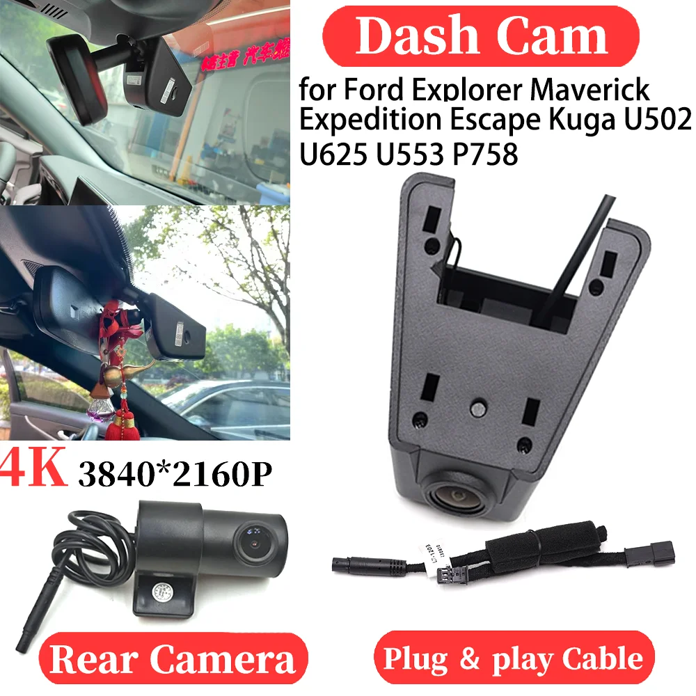 ZJCGO para Lincoln Nautilus Navigator L Aviator Corsair U540 U554 U611 U625 grabadora de vídeo 4K para coche DVR cámara de salpicadero