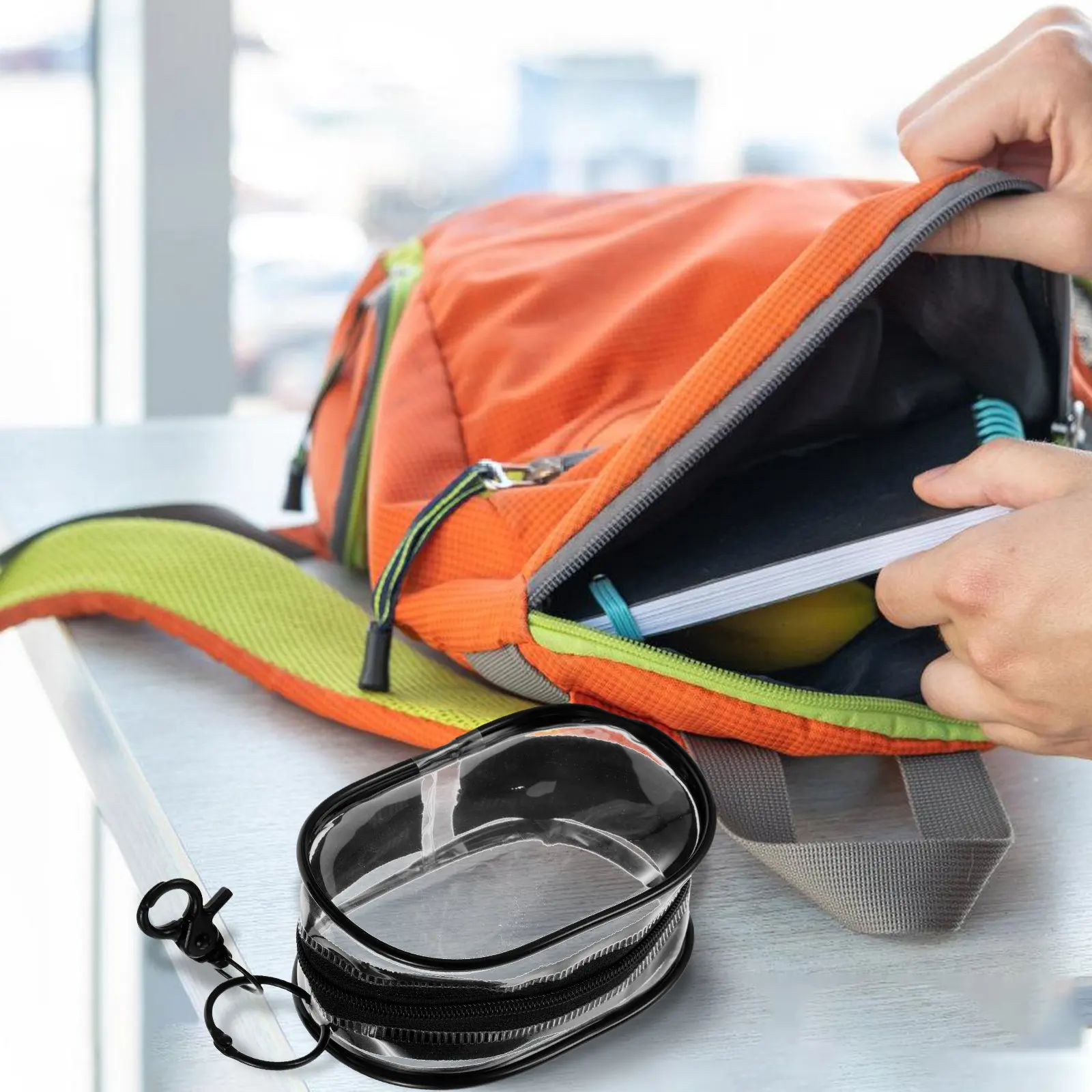 

Портативная прозрачная сумка-органайзер из ПВХ для путешествий, спорта и повседневного использования, многофункциональный держатель для карт, кабелей и украшений