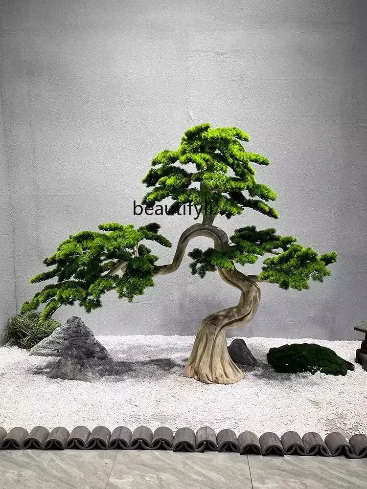 

CC Artificial Greeting Pine Chinese Landscape Pine Tree Fake Trees Hotel Shopping Mall Decoration Decoration Green Plant
