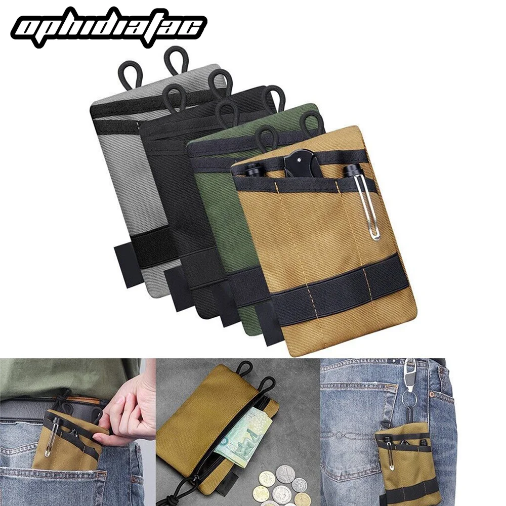 OPHIDIAN Compact Organization Bag Molle Bag Mini Wallet Card Key Waist Belt Bag Camping Hiking Hunting Outdoor Coin Purse EDC St