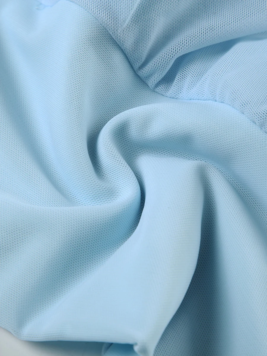 Nueva ropa de mujer 2025, falda fluida de malla con volantes de estilo festivo, falda de malla con cinta Irregular versátil de cintura baja