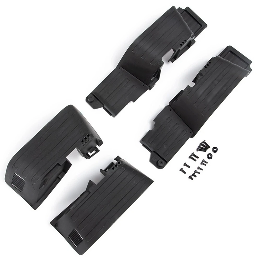 Black Plastic Front and Rear Mud Flaps Fender for 1/10 RC Crawler Car Axial SCX10 II 90046 90047 Upgrade