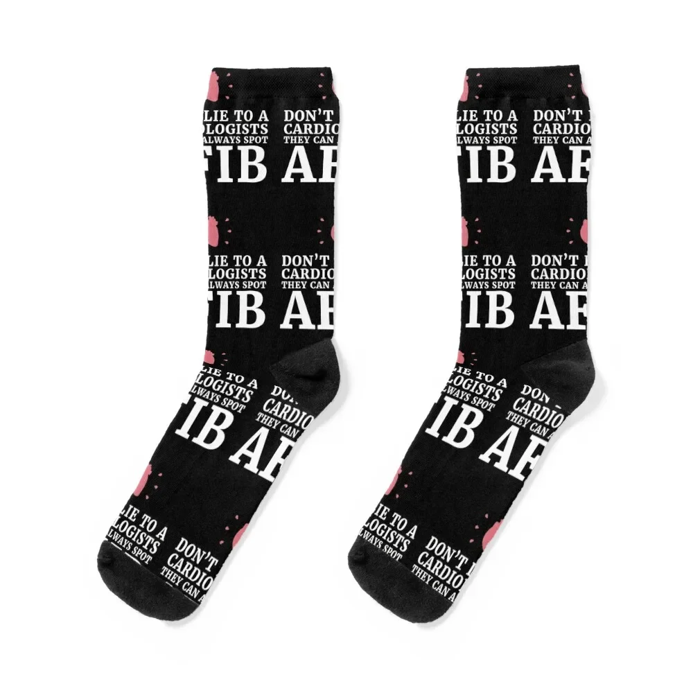 

dont lie to a Cardiologists they can always spot A-fib,Funny cardiologist jokes Socks anti-slip loose Girl'S Socks Men's