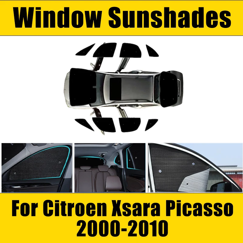 

For Citroen Xsara Picasso 2000-2010 Full Car Covers Sun Visor Sunshade Windshield Protector Window Anti-UV Summer Accessories