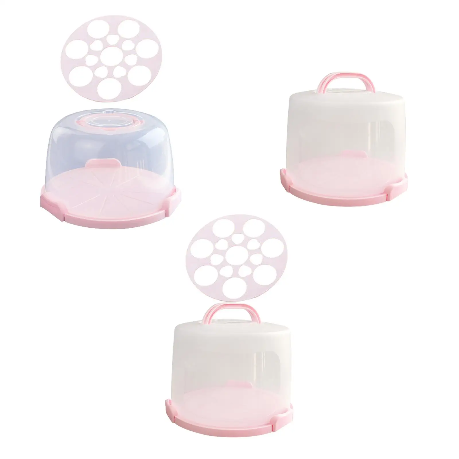 Cake Carrier with Lid Muffin Tart Cookie Dessert Keeper Cake Storage Round Cake Cover Cupcake Container for Party Dishes