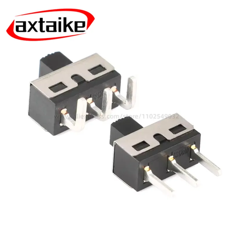 10PCS SS12D10 SS12D11 Toggle Switch 3Pins Straight Feet 1P2T Handle High 5mm Spacing Of 4.7mm 3A 250V SS12D10G5 90° 180°