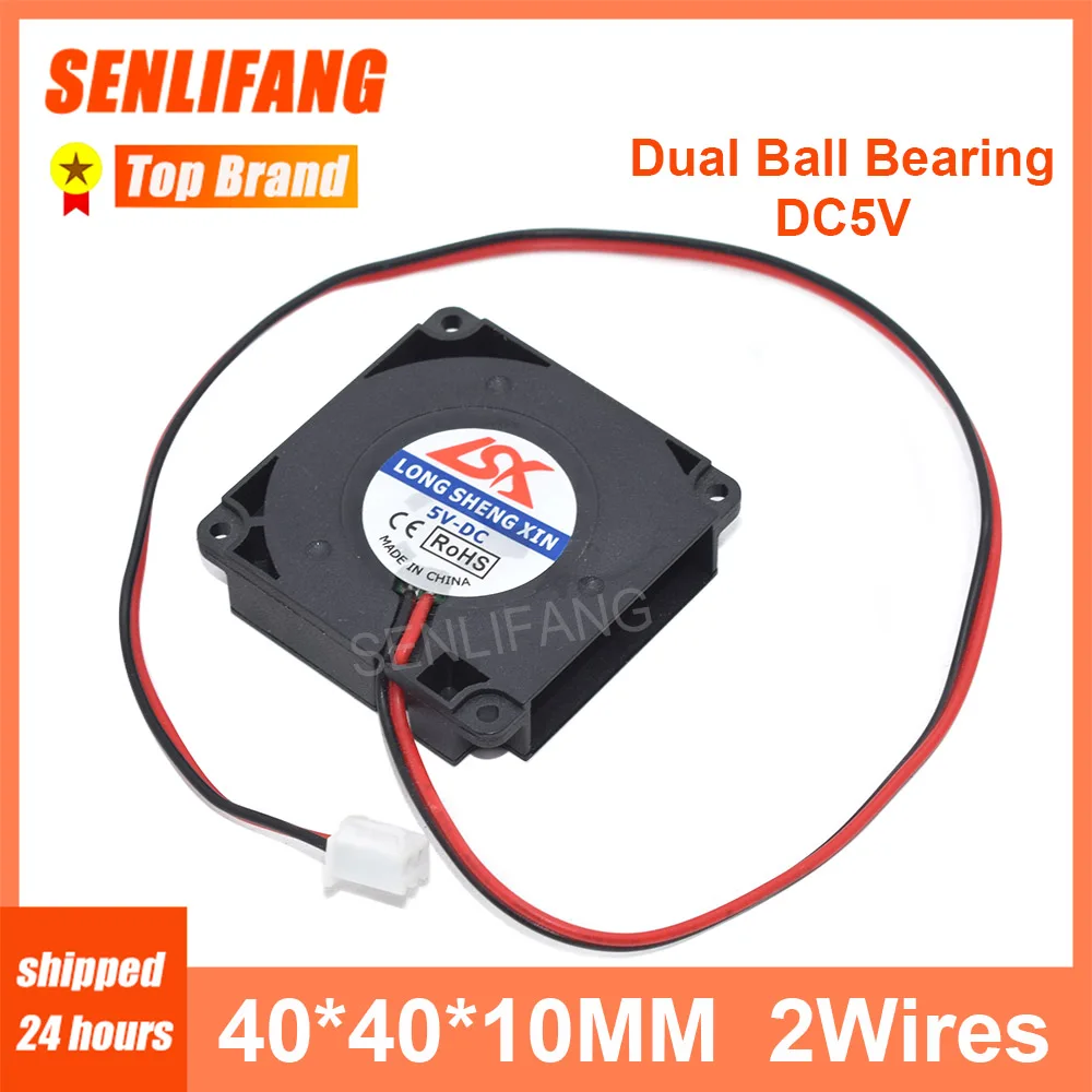 

New 4010 DC 5V 12V 24V 4CM 2Pin Micro Centrifugal Dual Ball Bearing 3D Printer Wheel Blower Cooling Fan