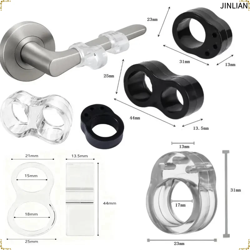 5Pcs Door Stop Bumpers PVC Door Handle Buffer Wall Protection Pad Anti-Collision Guard Shockproof Rings for Furniture Doorknob