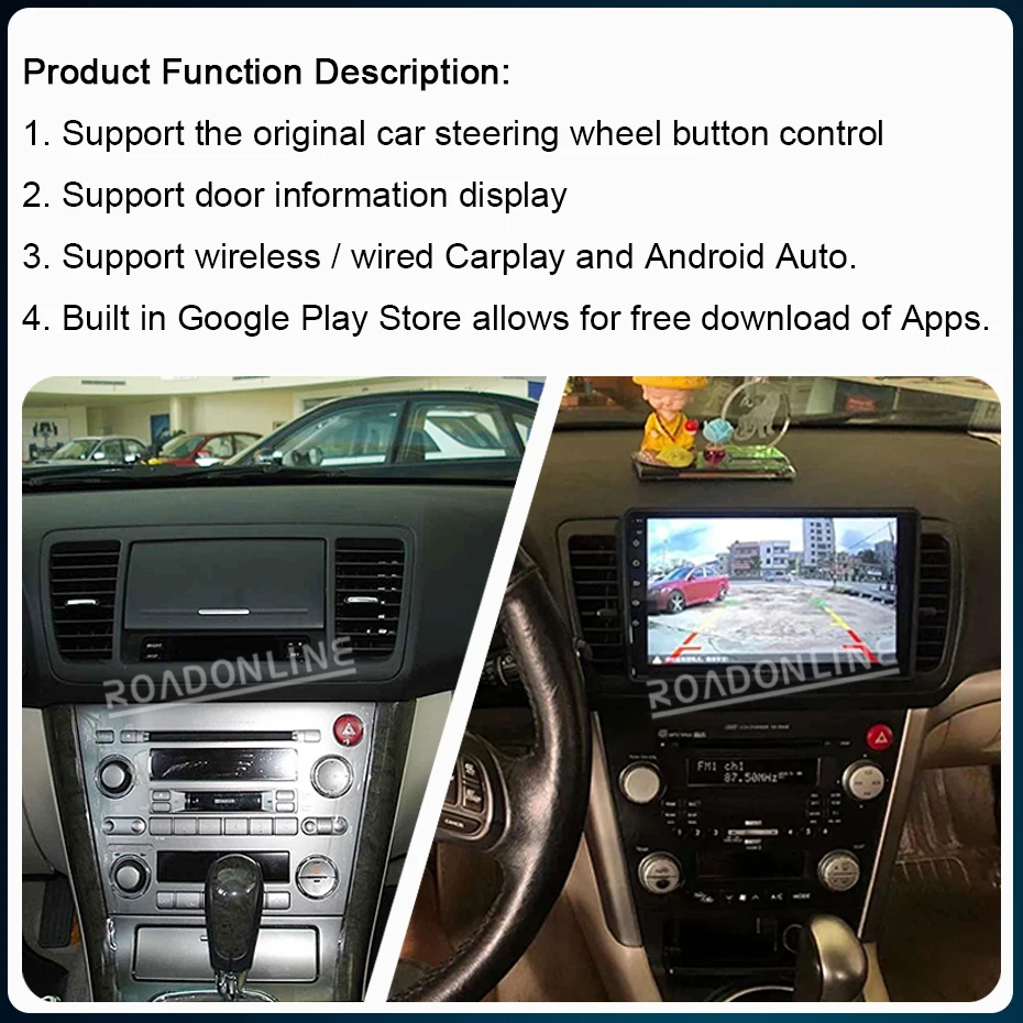 9” Android 12 For Subaru Outback 3 Legacy 4 2003-2009 8+256GB Car Multimedia Player Stereo Radio Receiver Touch Screen CarPlay