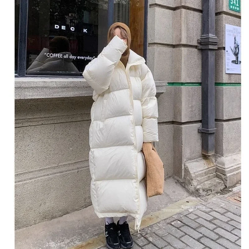 Solid Winter Coat Women Long Parka Thickened Oversized Plus Size X-Long Cotton-padded Jacket Winter Jacket Women Clothing New