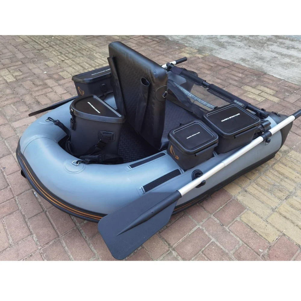 

Inflatable Belly Boat One Person Pontoon Boats Thicken PVC Material Rowing Canoe Kayak for Fishing Enthusiasts