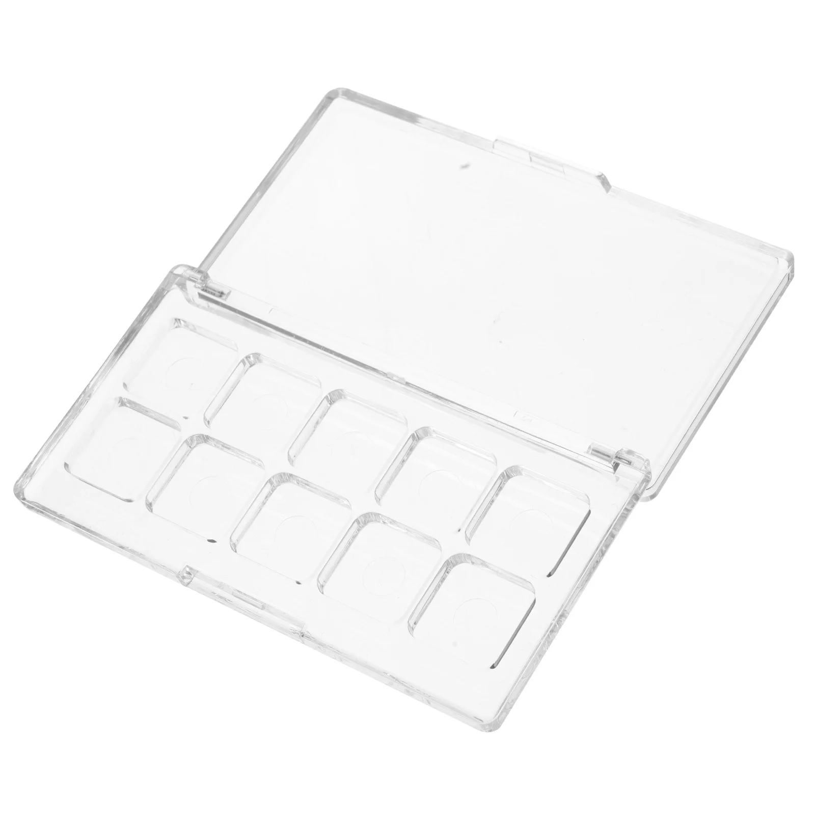 Paleta de maquillaje de plástico transparente, organizador DIY para sombras de ojos, colorete, lápices labiales, pinturas de acuarela, almacenamiento de viaje, bandeja de paleta de maquillaje