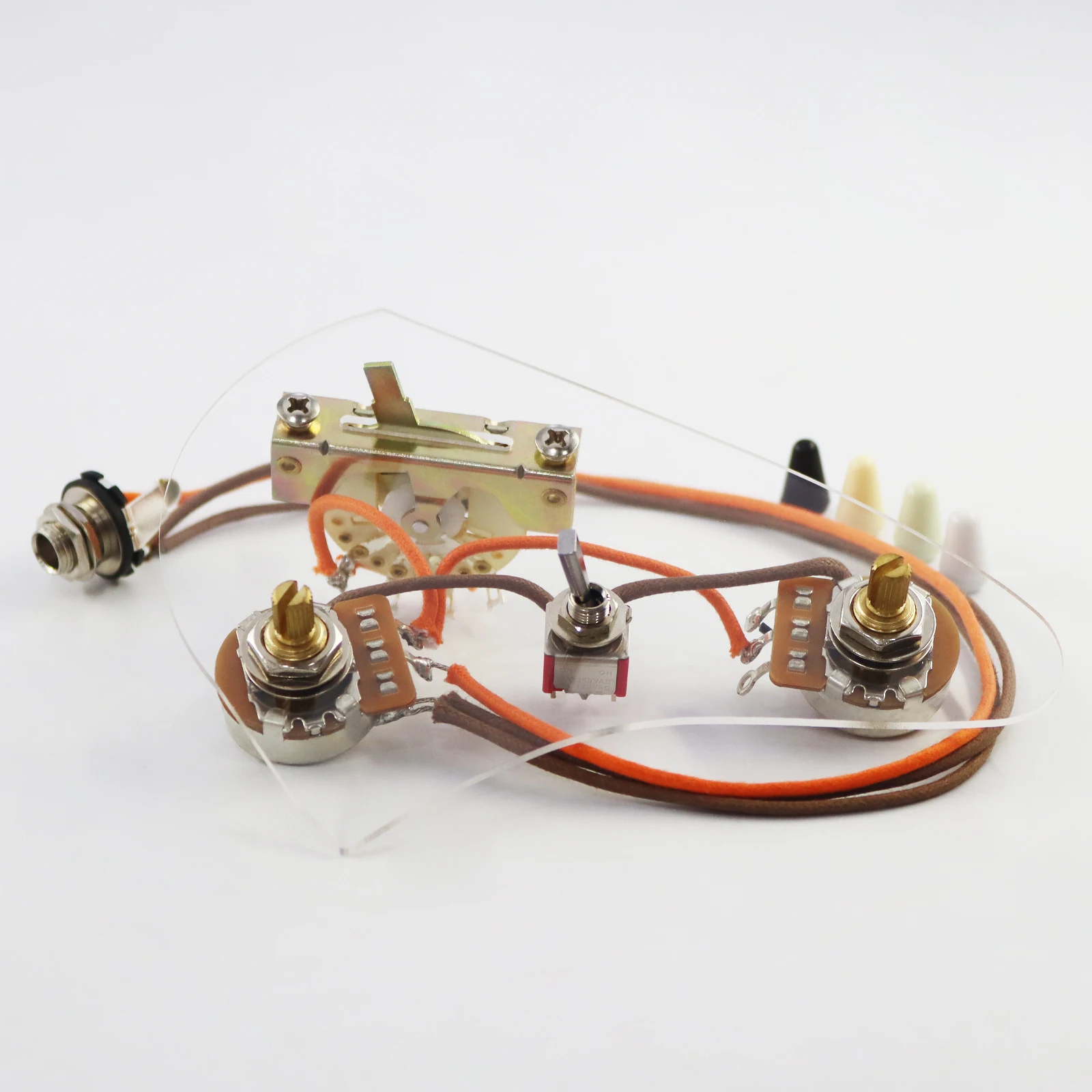 Fits ST/SQ HSH HH and Similar Style Electric Guitar, Great for Wiring Such as Coil Tapping, Specially Pre-Wired Wiring Kit