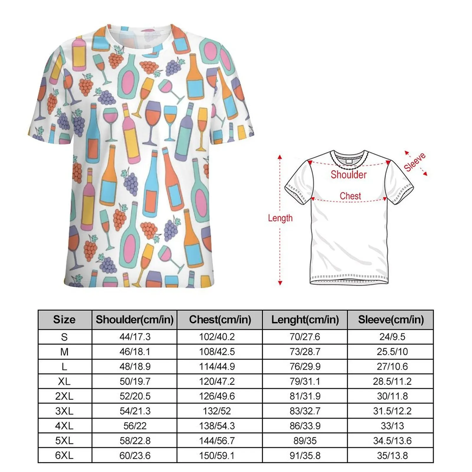 Men Endless Wine Celebration T-Shirt Adorable Wine Glass Harajuku T-Shirts Short Sleeve Tops Cheap Summer Plus Size Top Tees