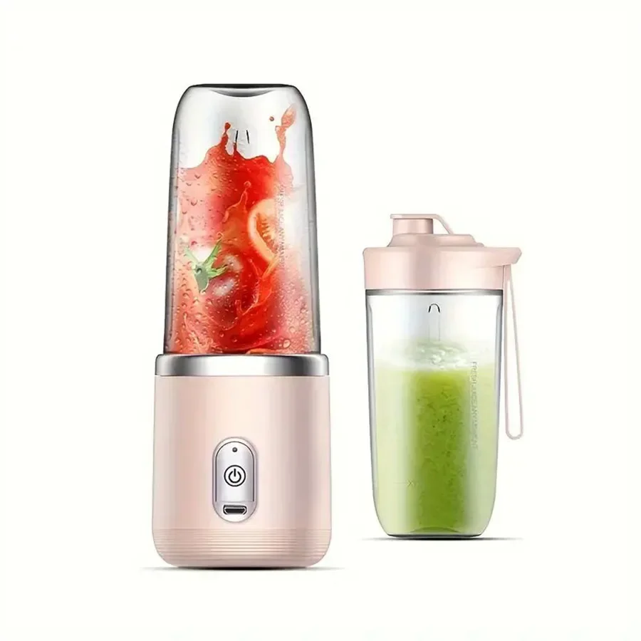 6 Blade Portable Juicer USB Rechargeable Juicer Stainless Steel Blade Cup Juicer Fruit Automatic Smoothie Blender Kitchen Tool