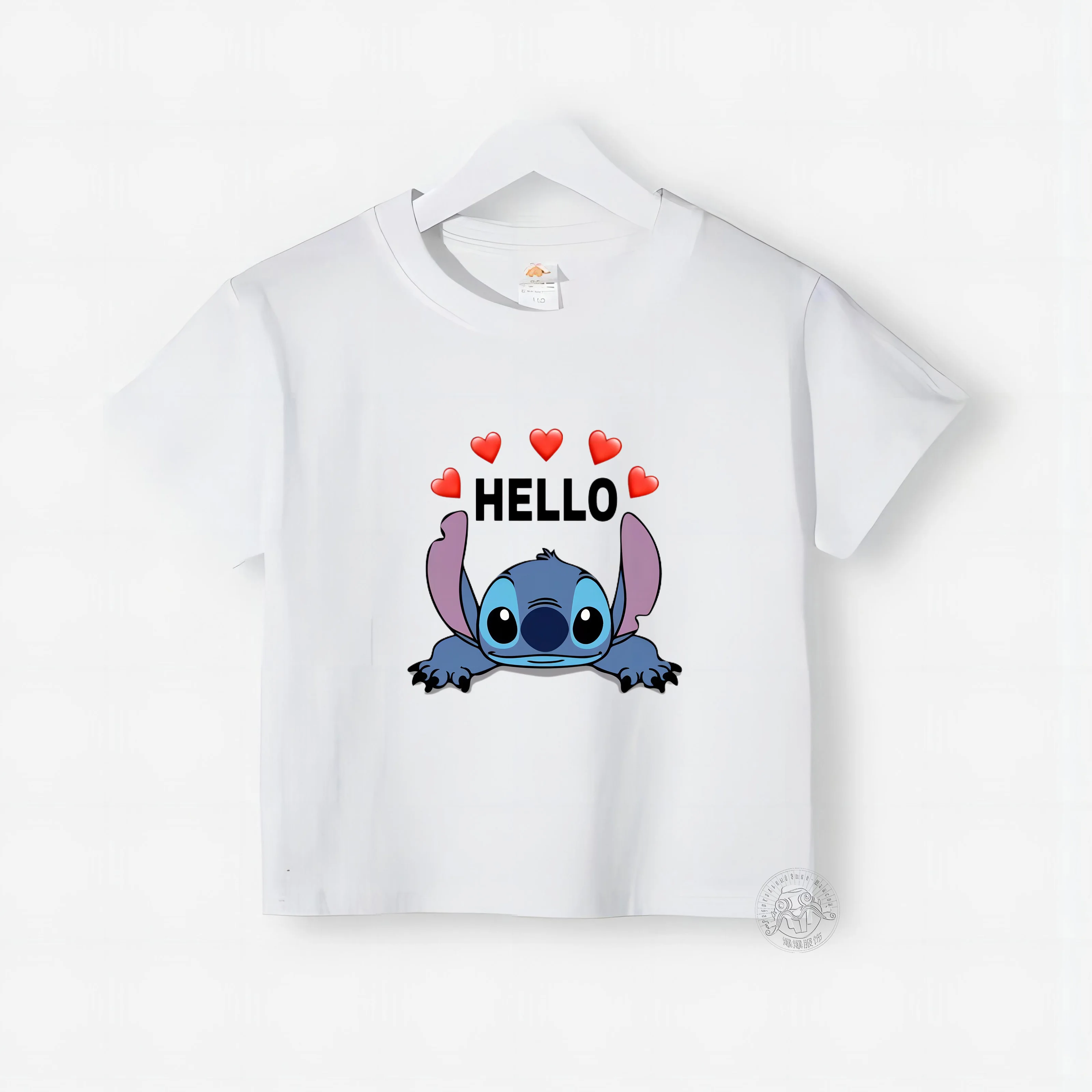 2024 Summer New Children's Clothing Star Baby Cartoon Pattern Children's Short sleeved T-shirt