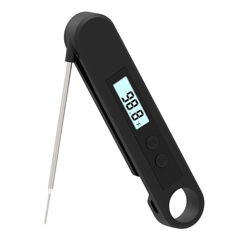 Waterproof Digital Thermometer Backlight Folding Barbecue Thermometer Kitchen Cooking Instant Reading Meat Thermometer