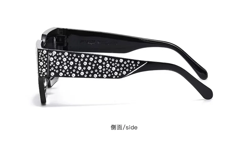 Retro Großen Rahmen Frauen Quadratische Sonnenbrille Schwarz Rechteck Coole Männer Sonnenbrille Einteilige Designer Sonnenbrille für Weiblich Männlich – Detail 12