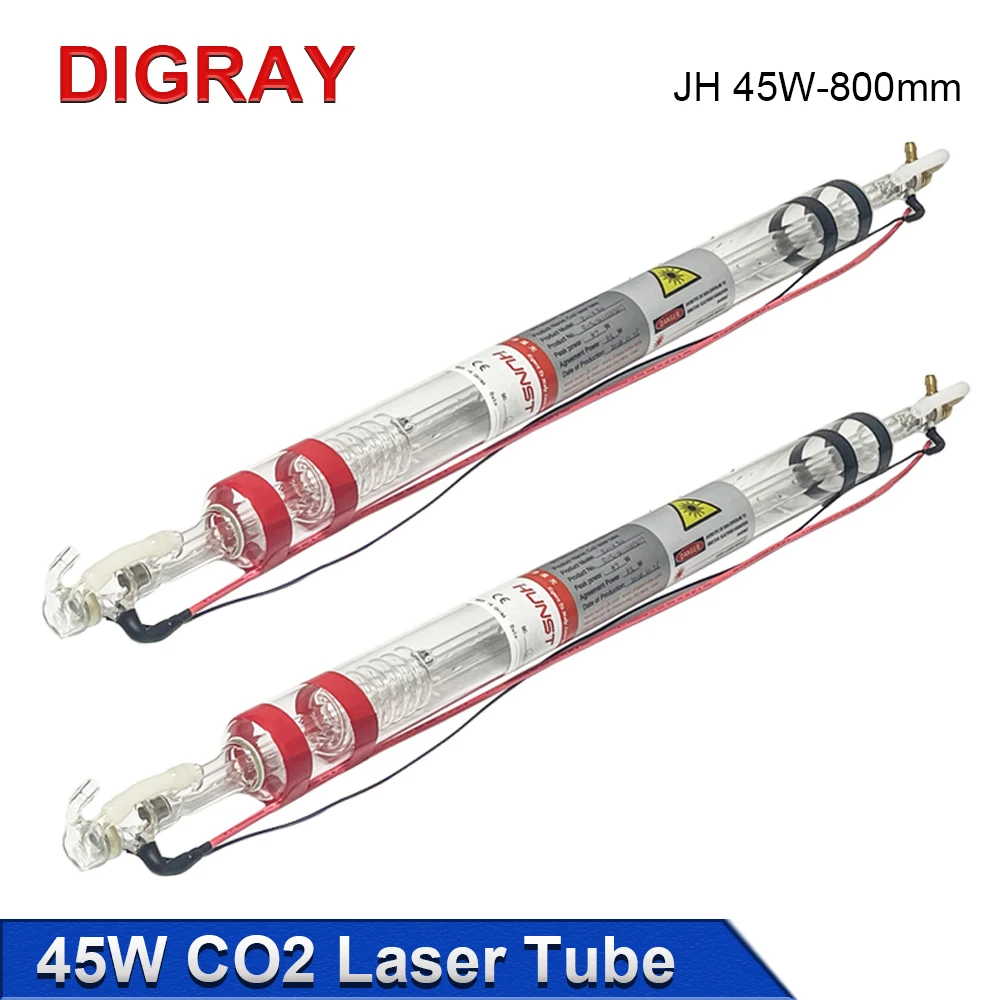 DIGRAY 45W CO2 Laser Tube Diameter 50mm Laser Lamp Length 800mm For Engraving Cutting Machine