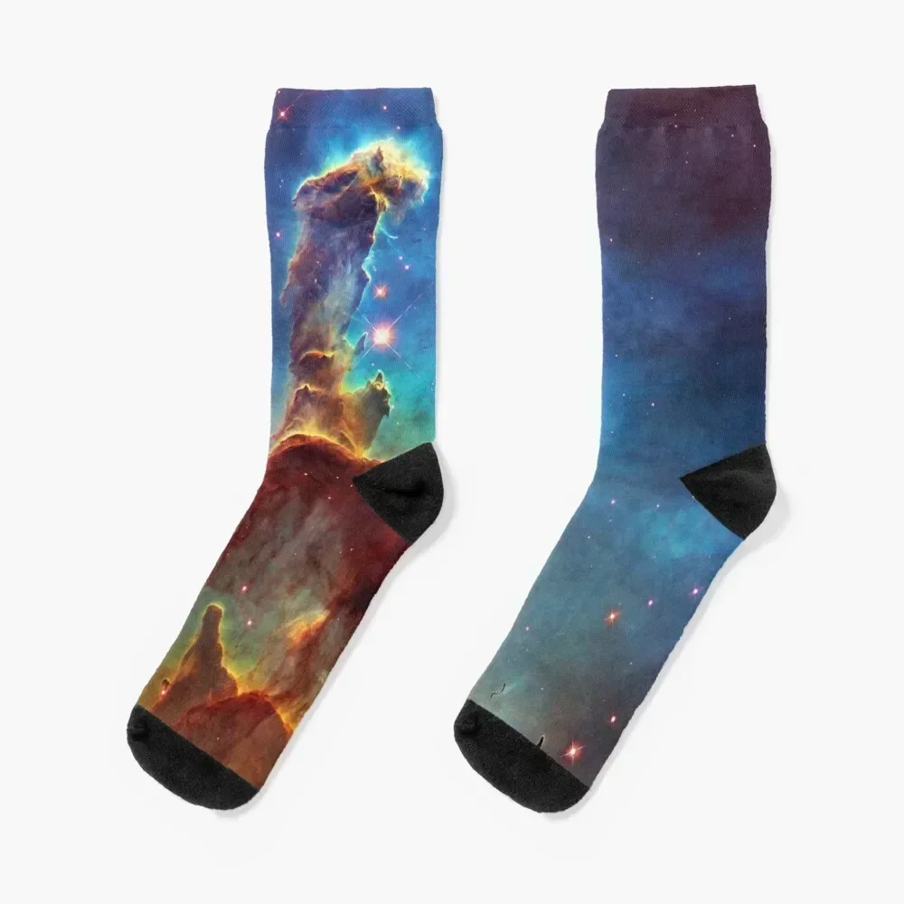 

New view of the Pillars of Creation. Eagle Nebula Socks cotton Non-slip Socks Men's Women's