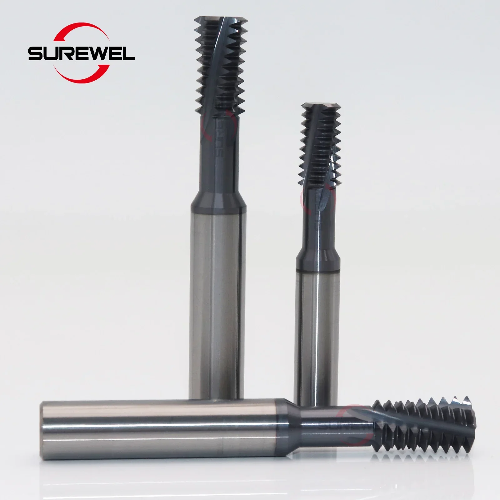 SUREWEL HRC65 قواطع طحن ذات أسنان كاملة و3 فلوت بتصميم هجين ذو قسم ذهبي، مقاومة للكسر العسكري #5