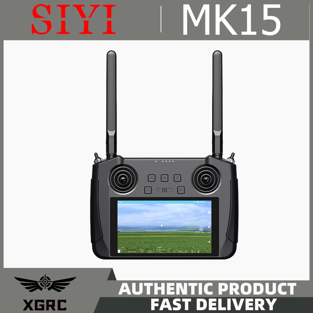 

Мини HD ручной сельскохозяйственный смарт-контроллер SIYI MK15 с 3,5-дюймовым ЖК-сенсорным экраном 5,5 p 60fps FPV 1080 мс задержка 180 км CE FCC