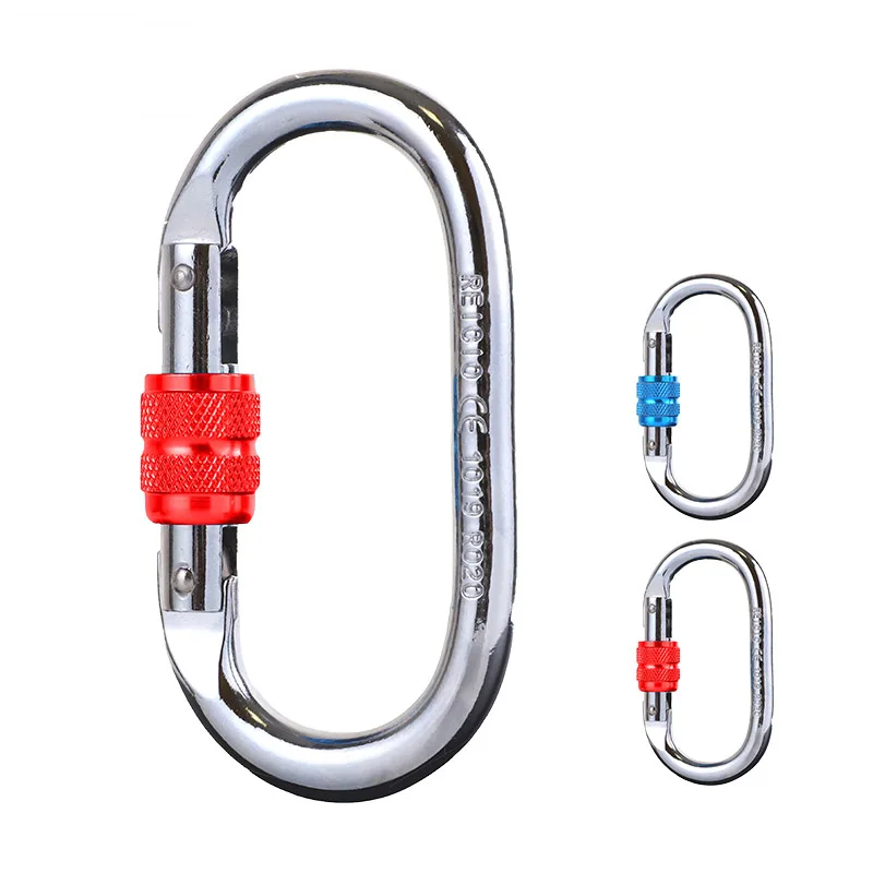 Custom 25KN alloy steel O type safety personalized climbing swivel carabiner