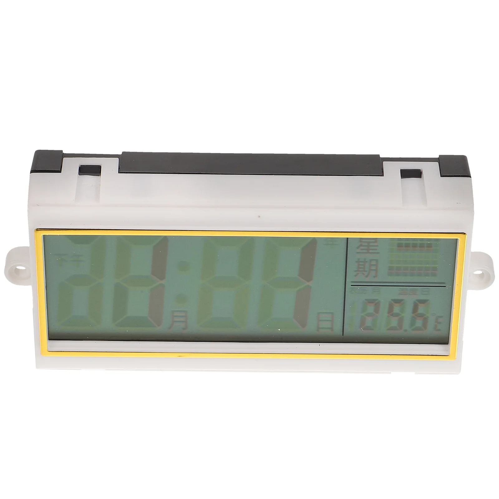 

LCD Screen Wall Clock 110x55mm Digital Calendar Clock for Living Room Stylish Perpetual Lunar Temperature Display
