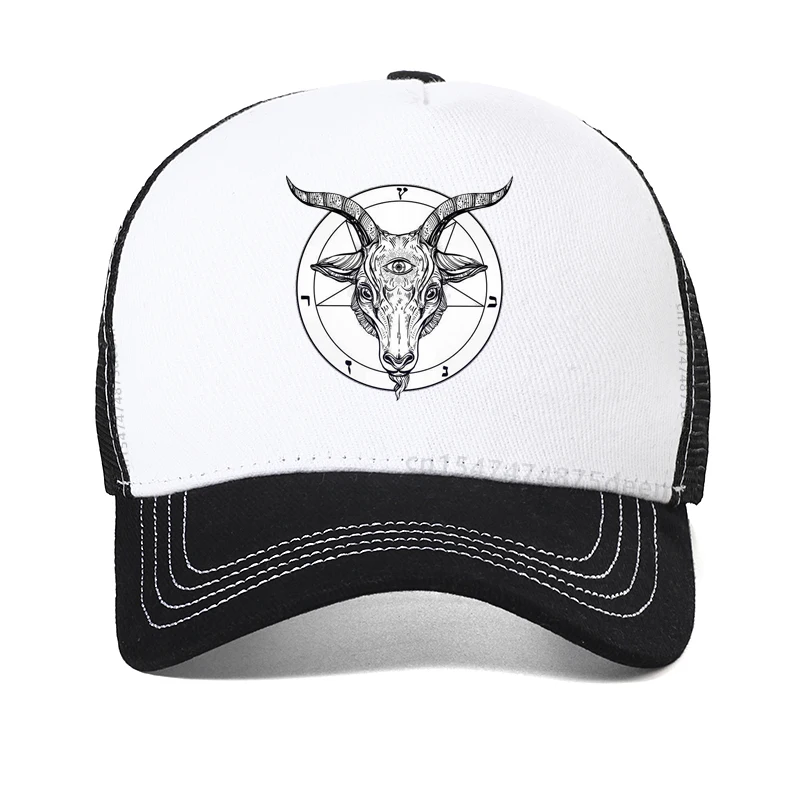 Kościół katolicki rycerze templariuszy pentagram Baphomet szatan czapka baseballowa z nadrukiem letnia siatka oddychająca czapka typu trucker gorras