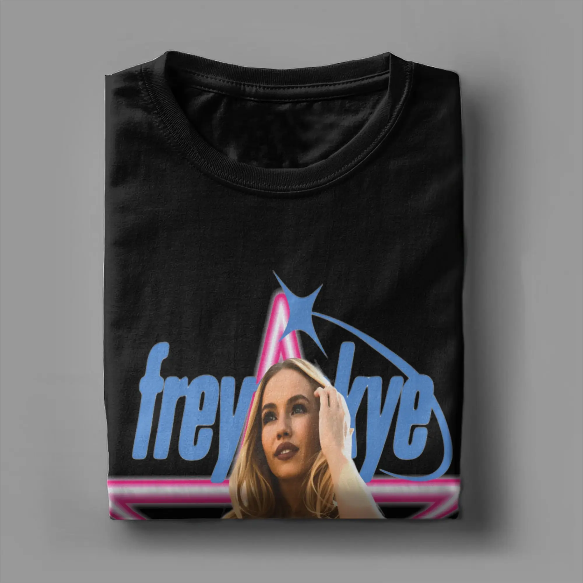 Freya Skyes  Pure Cotton T Shirt For Man Summer  Vintage T Shirts Crew Neck Hippie Tee Shirt Oversize Custom Logo Clothing