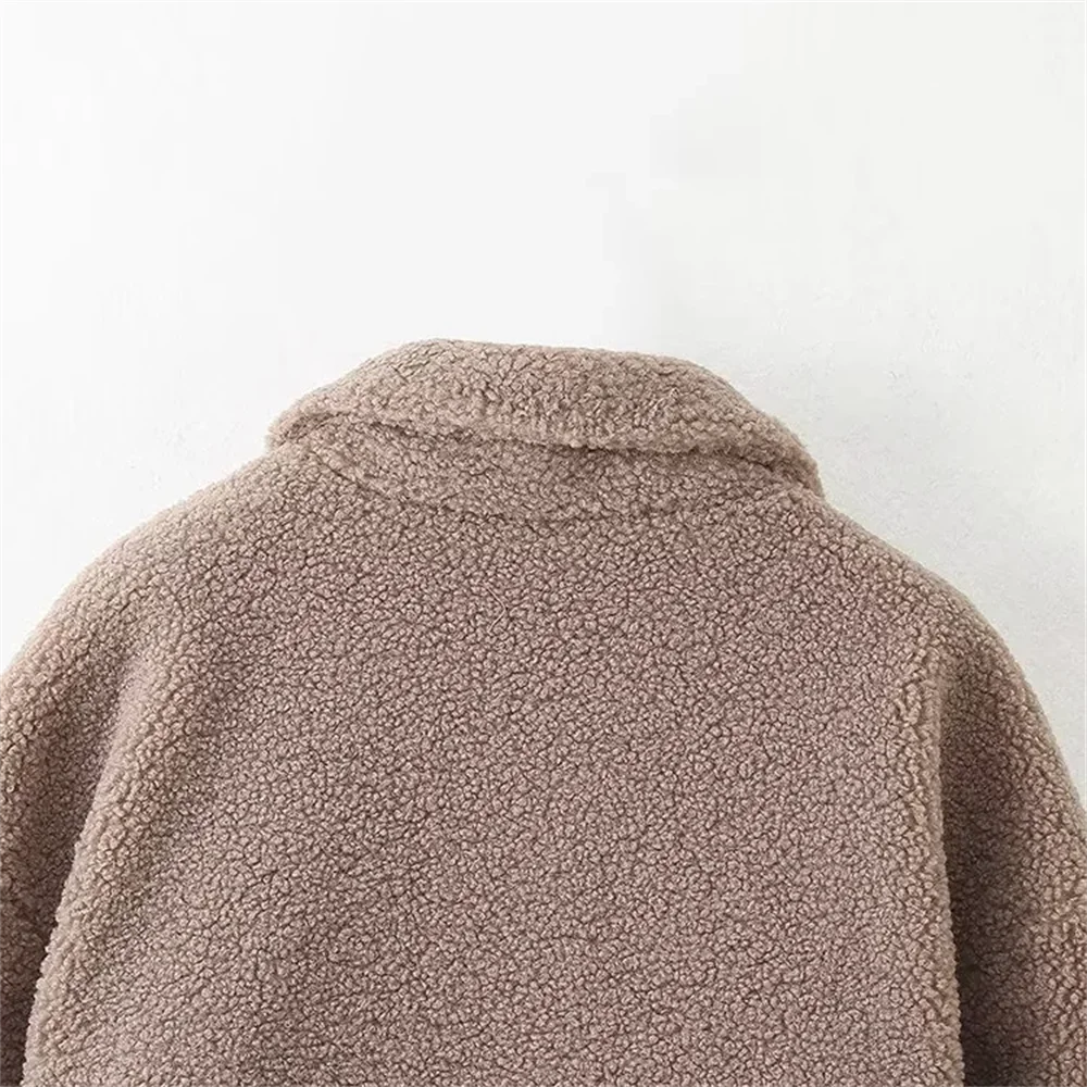 2024 Winter Nieuwe Dameskleding Bont Een stuk Dikke Kraag Fleece Jas Casual Veelzijdige Shirtjas